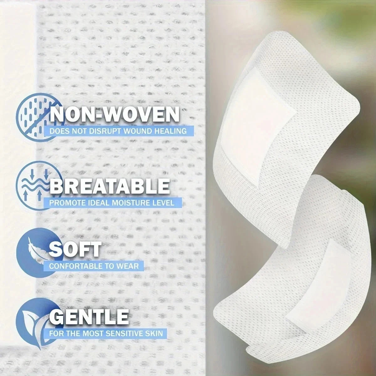10 Pcs Non Woven Wound Dressings 9x15cm