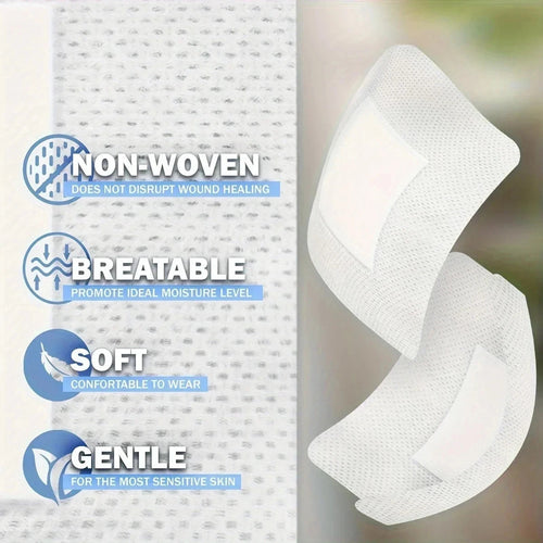 10 Pcs Non Woven Wound Dressings 9x15cm