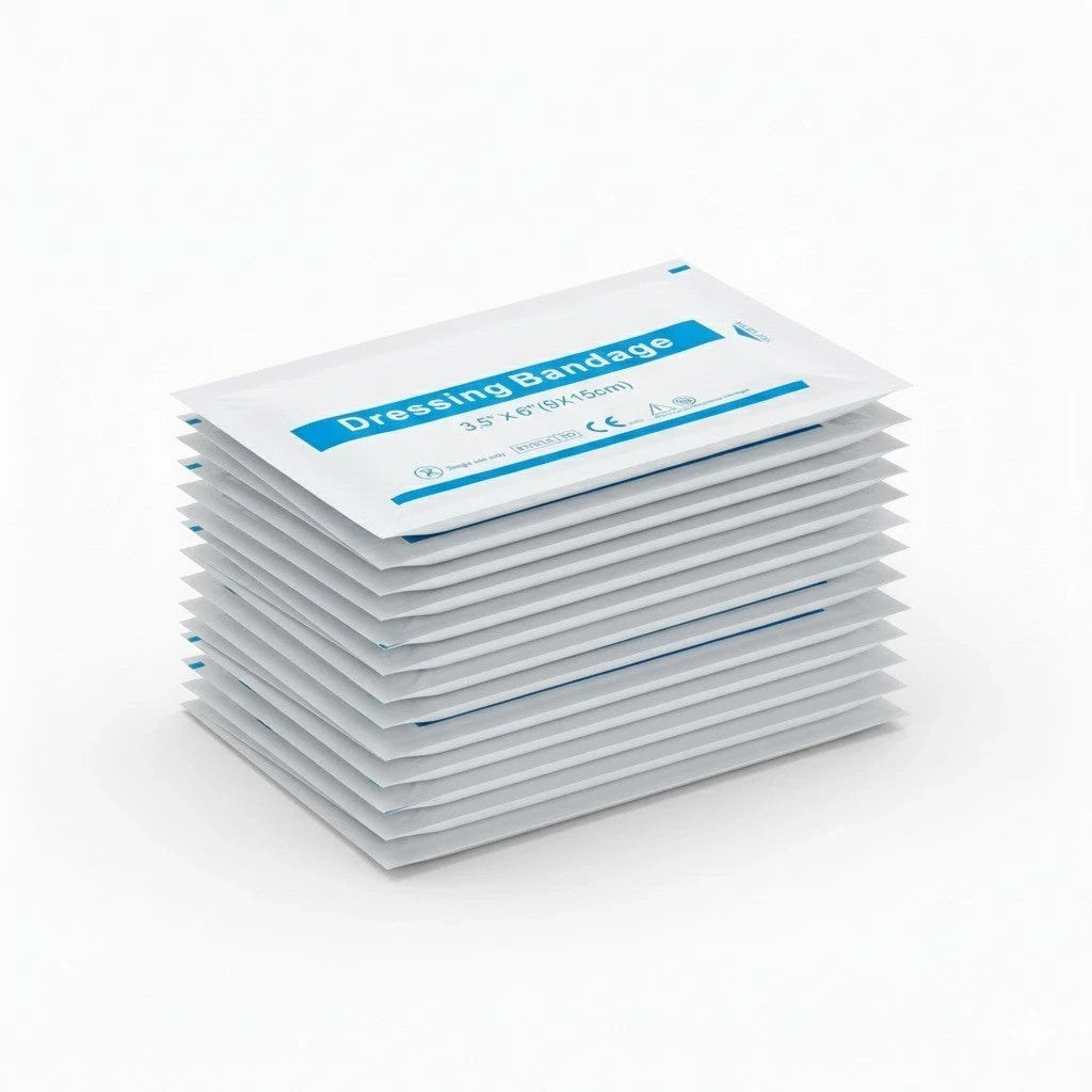 10 Pcs Non Woven Wound Dressings For Cuts & Wounds size 3.5x6 inch (9x15cm)