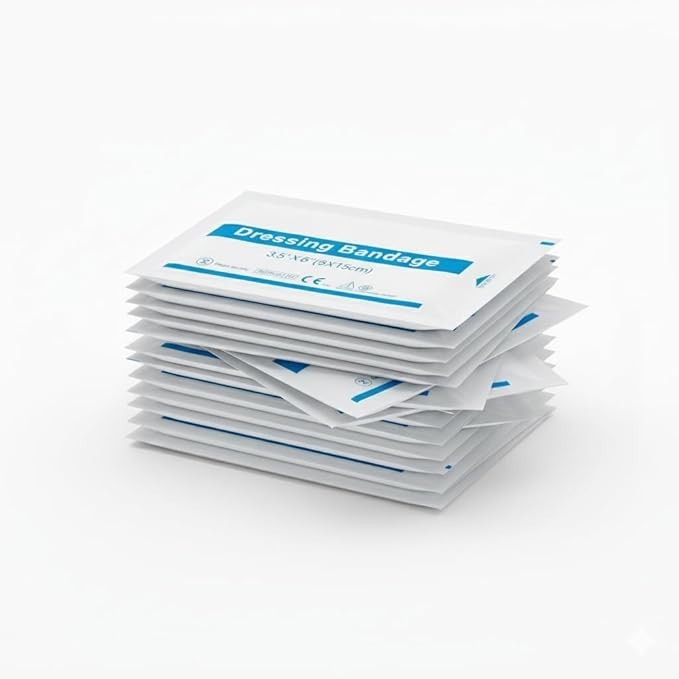 20 Pcs Non Woven Wound Dressings For Cuts & Wounds size 3.5x6 inch(9x15cm)