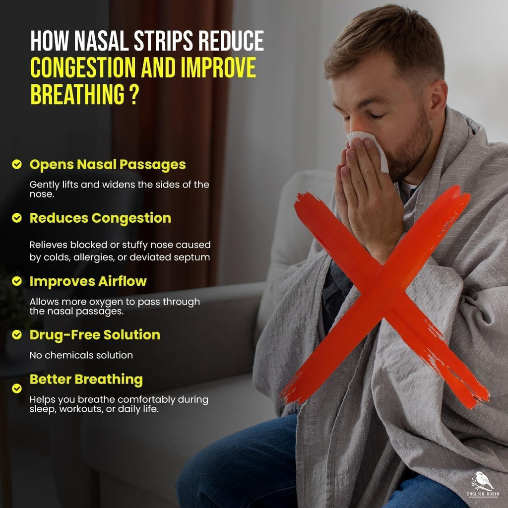 60 Pcs Tan Nasal Strips Nose Strips for Breathing Snoring Aids for Men and Women