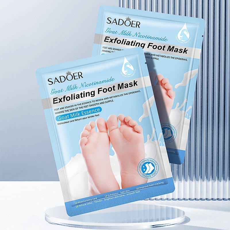 5x Pair Pack Goat Milk Essence Exfoliating Foot Mask Removes Dead Skin