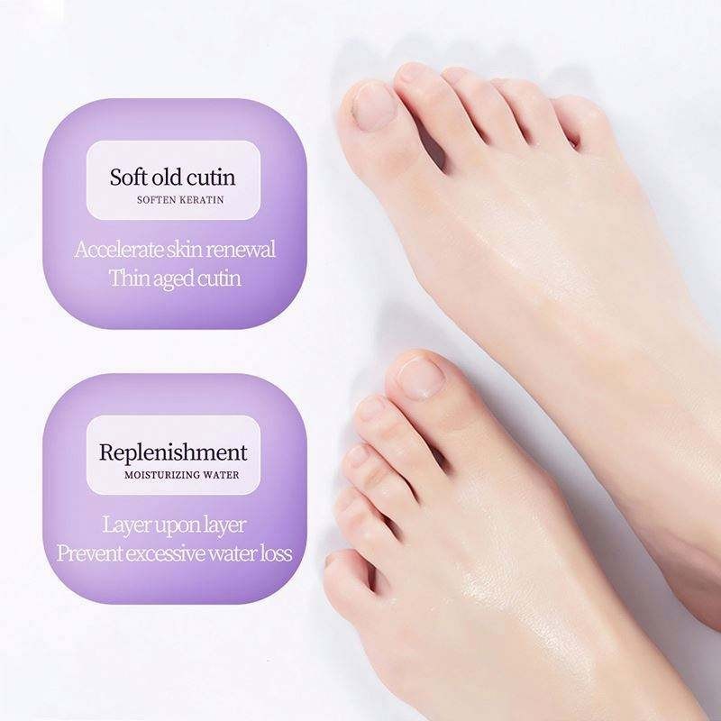 5x Pair Pack Goat Milk Essence Exfoliating Foot Mask Removes Dead Skin