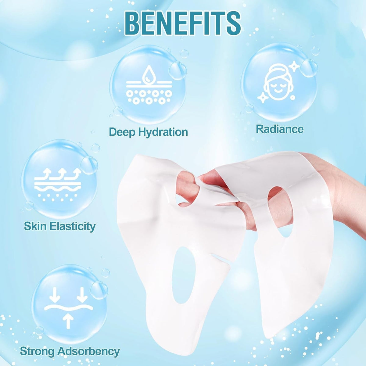 5x Collagen Hydrogel Real Deep Facial Sheet Face Mask Anti Age Anti Wrinkle Mask
