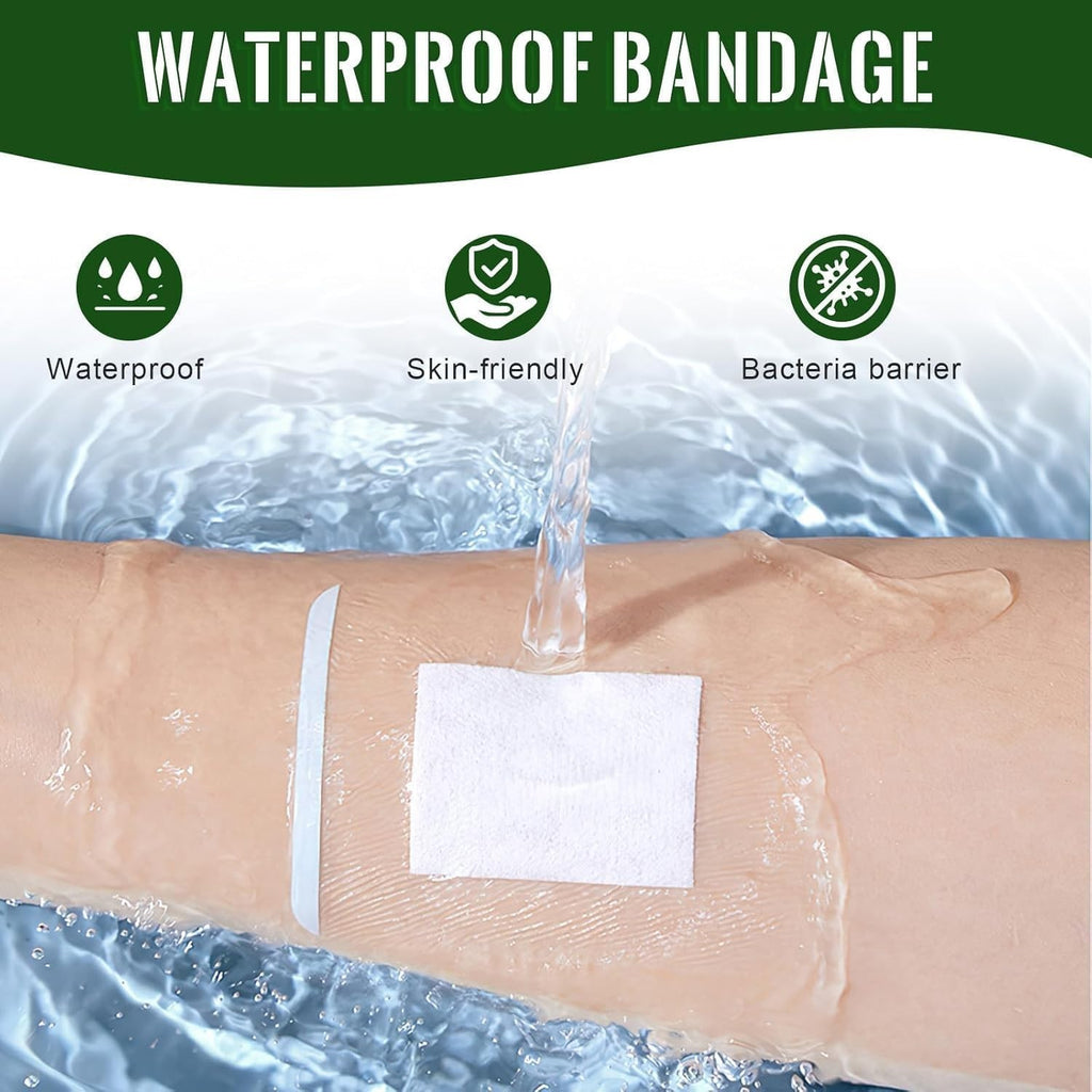 40Pc Waterproof Mix Size 20x (5x7.5cm) + 20x(10x10cm) Wound Dressing cuts & Burn