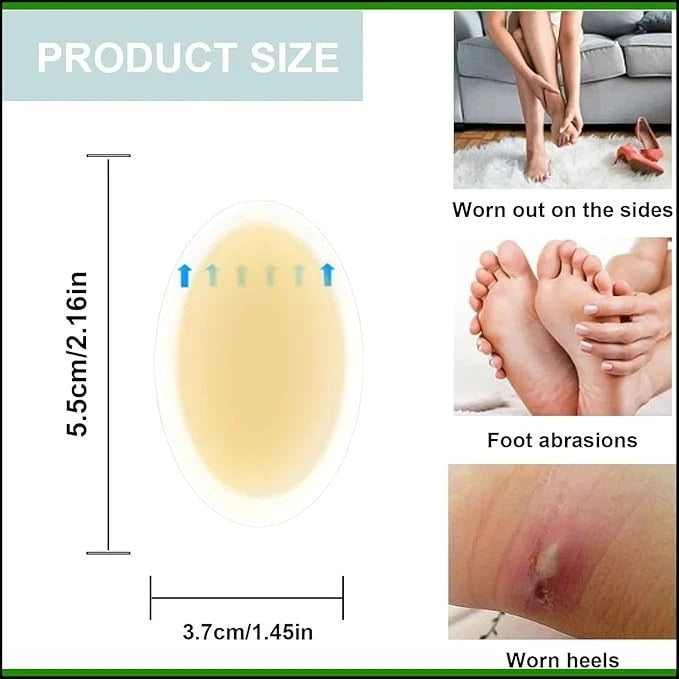 21 Pack Hydrocolloid Blister Plasters For Feet Heel & Toe Protectors