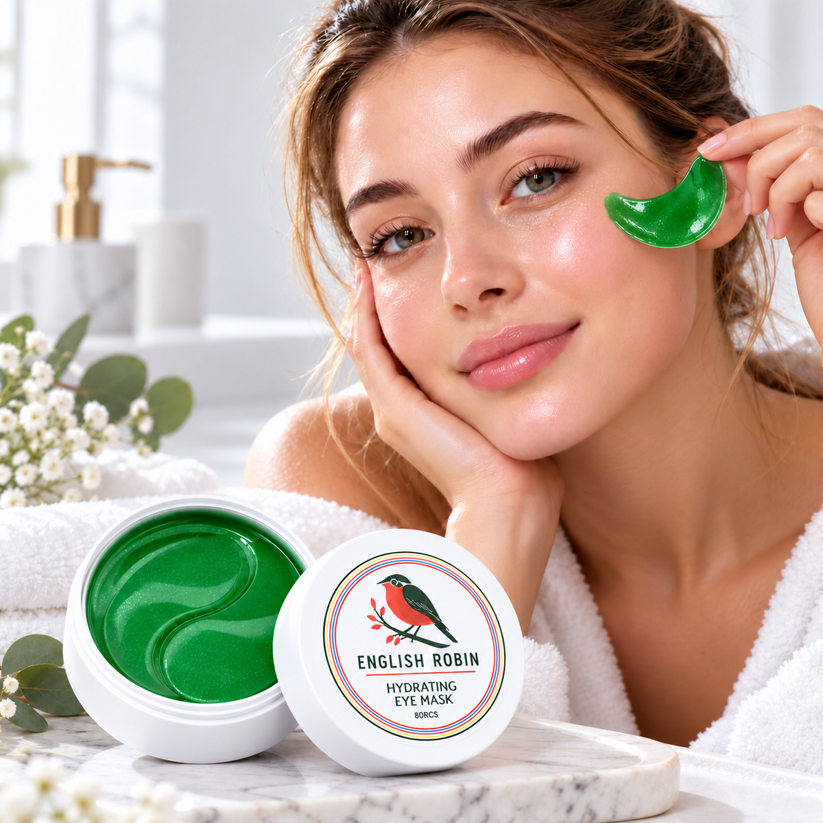 60 Pcs Under Eye Aloe Vera Collagen Mask Hydrating Anti Aging Remove Wrinkle